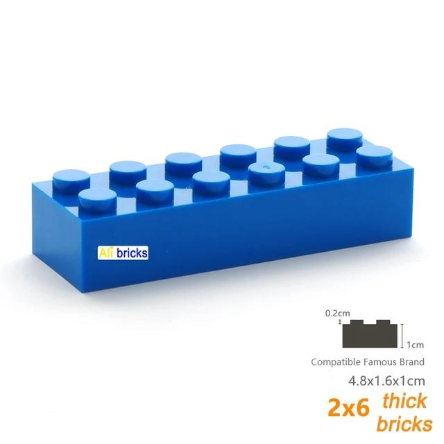 20 шт. Детали MOC 2456 Кирпич 2x6 44237 Совместимые Кирпичики DIY Сборка Строительные Блоки Частицы Детская Головоломка Мозговая Игра Подарок
