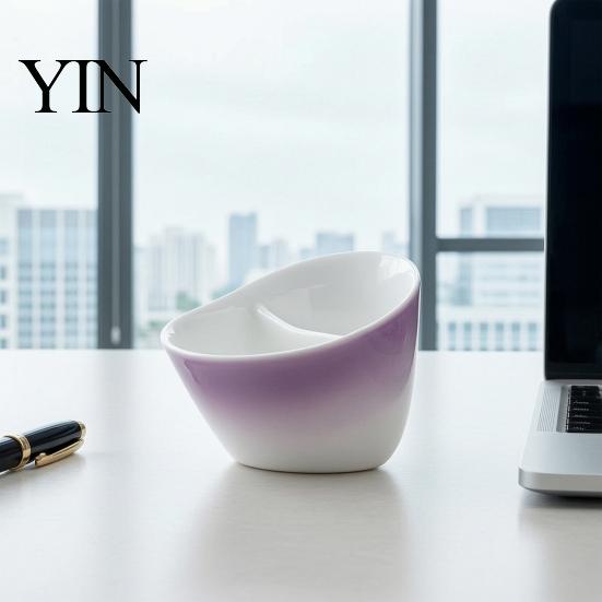 Durable Tea Cup for Commuting Ceramics Tilting Teacup with Infuser, Integrated Strainer Portable Brewing Cup, Residue Free 350ml Capacity, Water