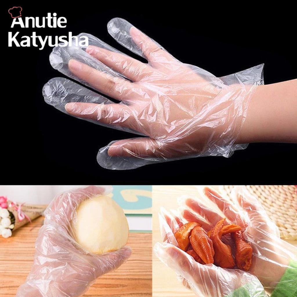 Food Grade Disposable Gloves 50/100 Are Equipped with Transparent Household Cleaning Gloves