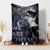 1pc Blanket - Chelsea FC logo Print Design, Lightweight Blanket for Sofa, Bed- Soft &Warm, Gift for All Seasons