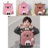 Delightful Animal Pattern Backpack For Kids In Pink And Blue For Preschool And Outings
