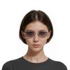 Miu Miu Solid Color Oval Sunglasses Unisex sunglasses Gold SMUA54_EZVN_FE80O_C_051