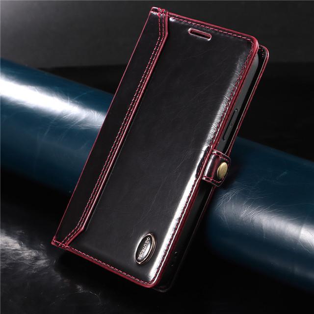 Кожаный чехол-раскладушка для телефона Samsung Galaxy S8 S9 S10 Plus S20 S21 Fe S22 Note 8 9 10 20 22 Ultra, защитный чехол-кронштейн-кошелек