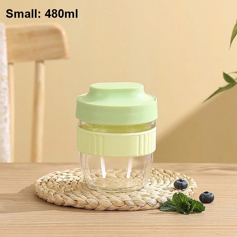 480/570ml Breakfast Cup Portable Oatmeal Cereal Nut Yogurt Salad Cup With Spoon Picnic Lunch Box Students Food Storage Container