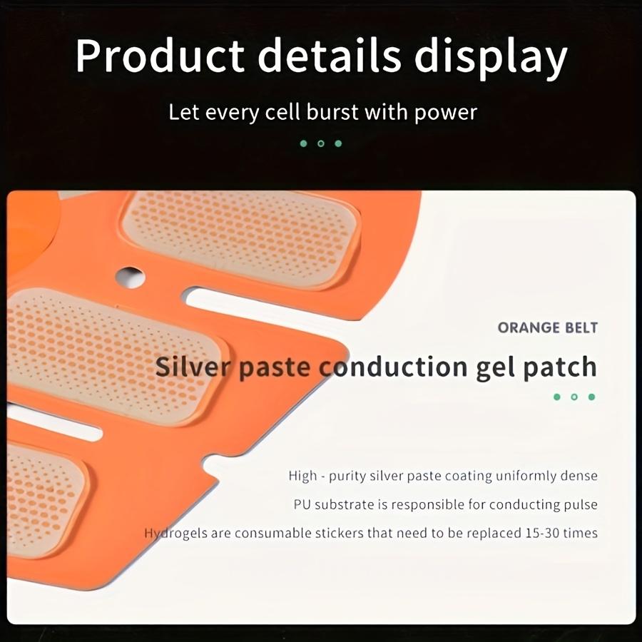 Перезаряжаемый EMS Фитнес Массажный Пояс - 6 Режимов, 18 Уровней Интенсивности, Тренажер для Мышц и Стимулятор для Физиотерапии, Питание от Литиевой Батареи