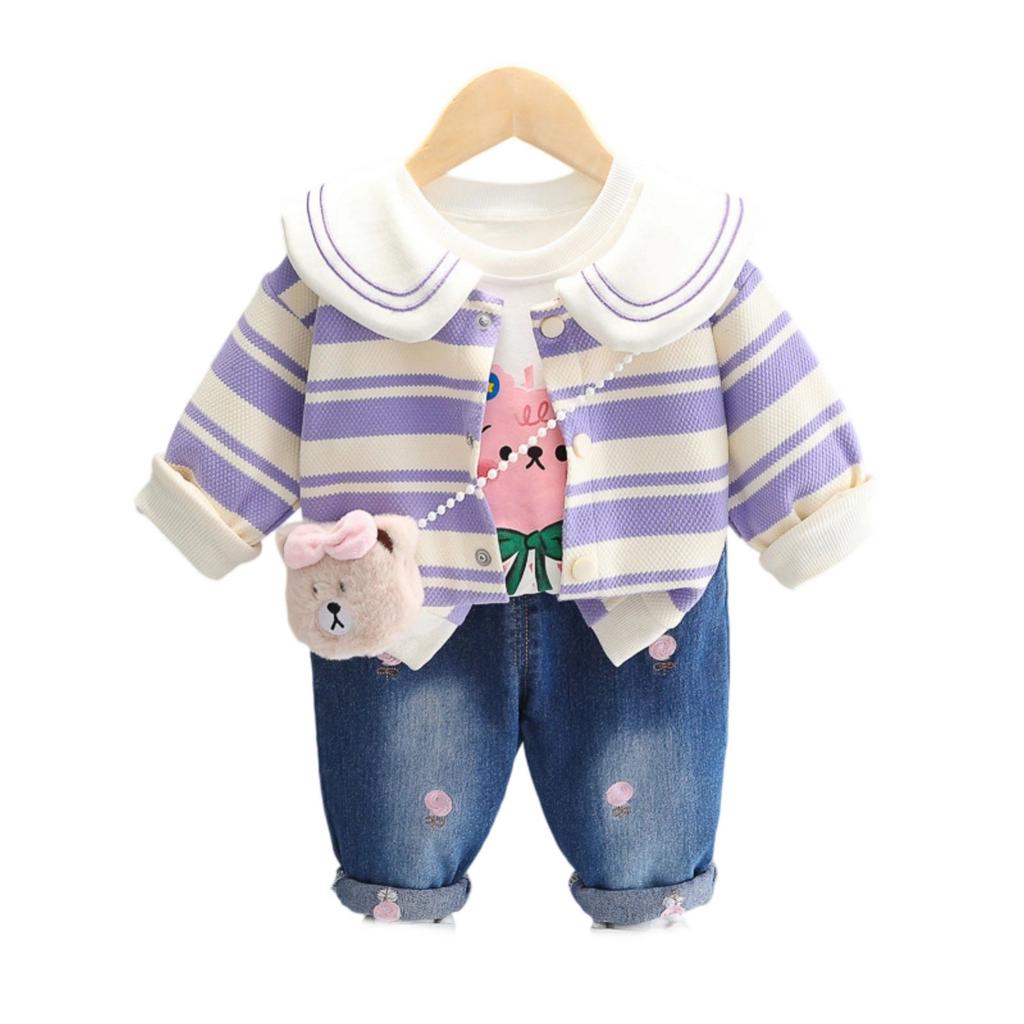 Детский повседневный комплект с длинным рукавом, удобные наряды для повседневной носки