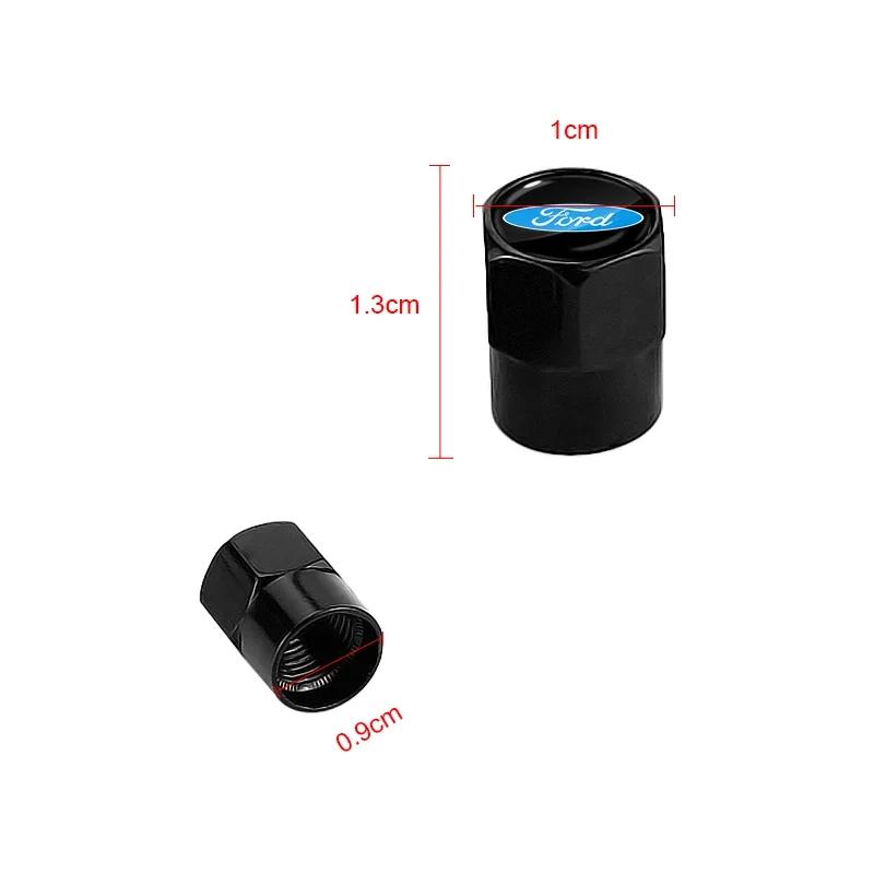 New 2026 Car Sticker 4PCS Metal Car Wheel Tire Valve Air Stem Cap Car Accessories for Ford Focus 2 Mk3 F150 Mondeo C-Max Fusion