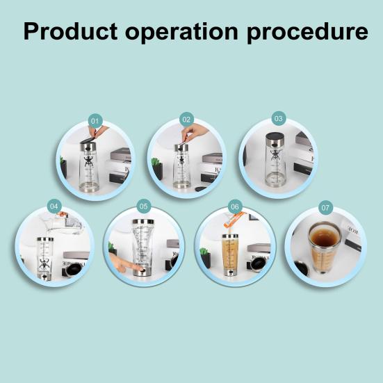 500 мл автоматический стакан для смешивания, высокоскоростной электрический протеиновый молочный ямс, порошок, шейкер, портативный миксер, блендер, бутылка для воды, подарок на день рождения