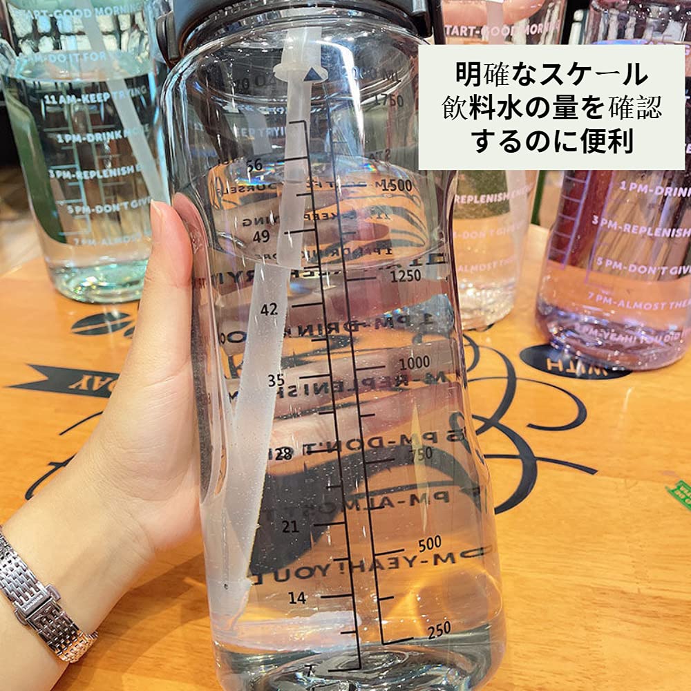 Бутылка TSQIBU, бутылка для воды, 2 л, большая емкость, портативная, соломенная, спортивная, бутылка для воды, не содержащая BPA, пластиковая бутылка для воды для взрослых, для езды на горном велосипеде на открытом воздухе,