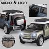Large 1/18 Scale Land Rover Defender 110 Off Road SUV Alloy Metal Diecast Model Car Computer Desktop Ornament