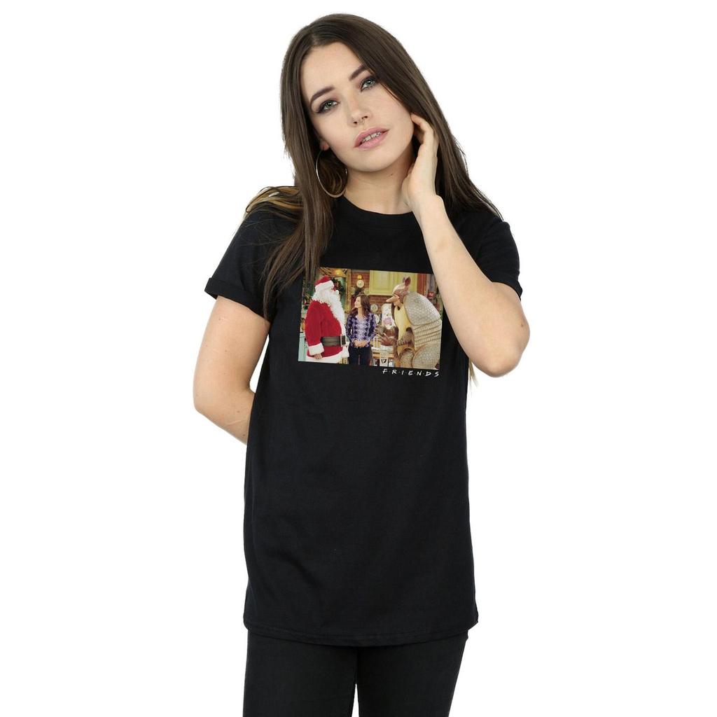 Friends Женская/дамская футболка бойфренда The Holiday Armadillo Cotton
