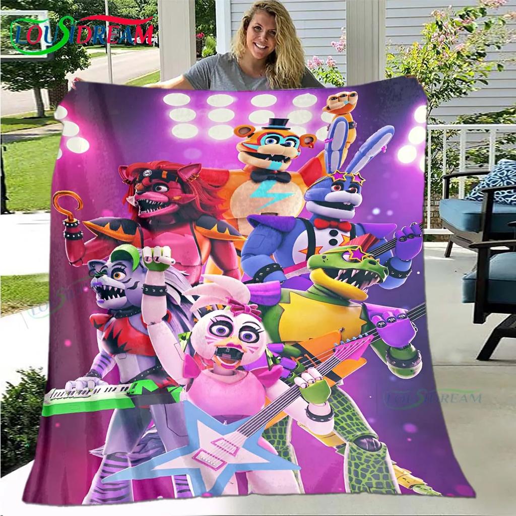 Горячие Персонажи Ужасов Узор Фланелевый Тонкий Плед Портативный Домашний Дорожный Офисный Плед для Игр во Время Обеденного Перерыва Подарок на День Рождения