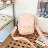 Fashion Bow Women's Nylon Shoulder Bag Solid Color Versatile Mini Crossbody Bag Trendy Multi-purpose Mobile Phone Storage Bag