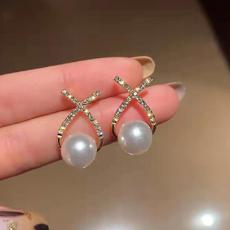 Pearl Earrings 2022 For Women Irregular Women Jewelry Earing Korean Delicate Pearl Woman Earrings