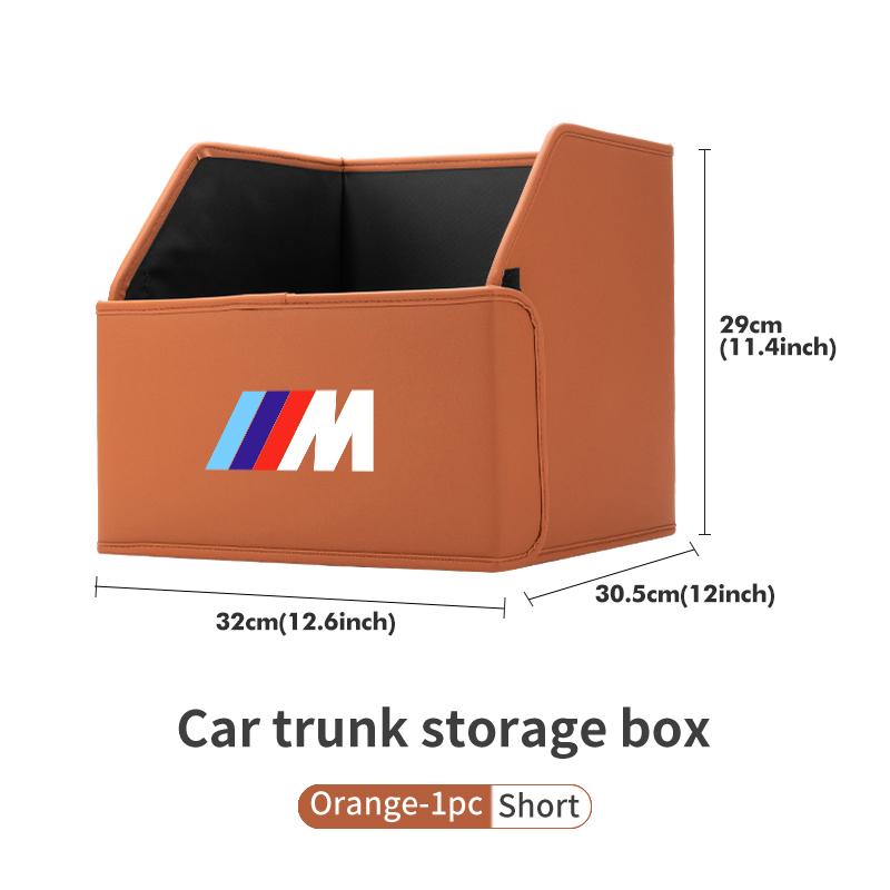 Leather Car Trunk Storage Box Multifunctional Folding Tool Box For BMW E93 F10 F20 F30 F40 F15 F25 F26 F31 F49 F86 M3 M5 X3 JK4