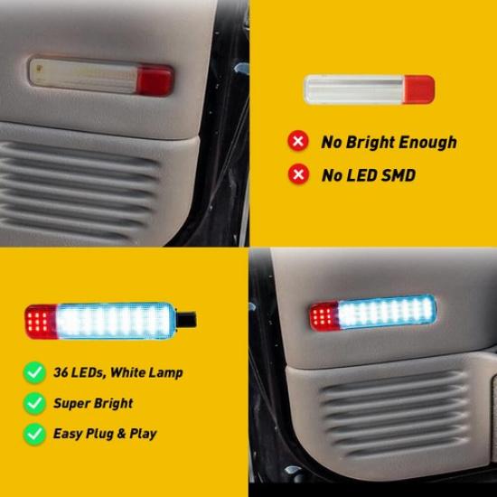 2X LH+RH LED Door Courtesy Light Blue White Fit Chevrolet GMC Cadillac Hummer