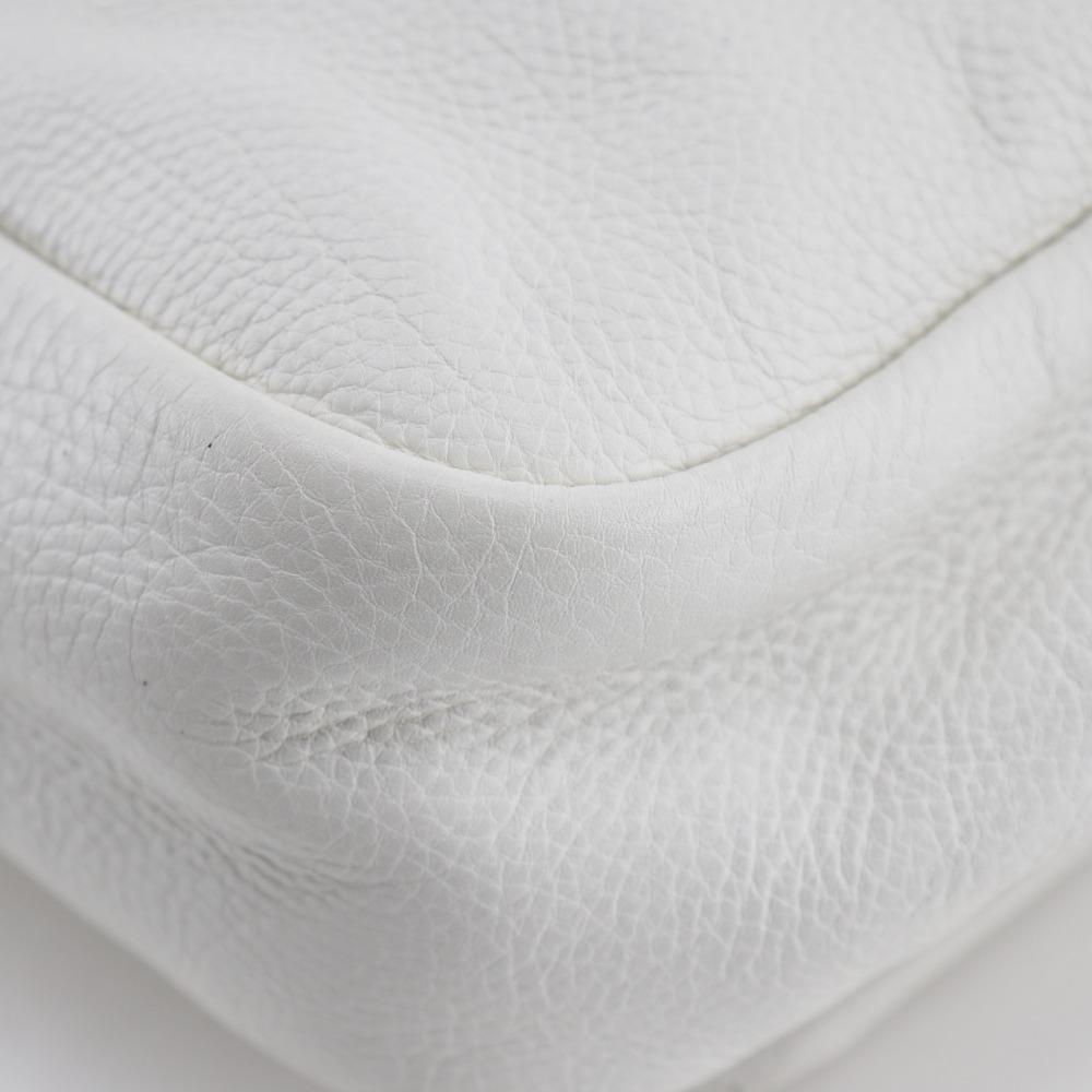 Chanel ChainShoulder Shoulder Bag A46041 COCO Mark Double Chain White Lambskin Women Used