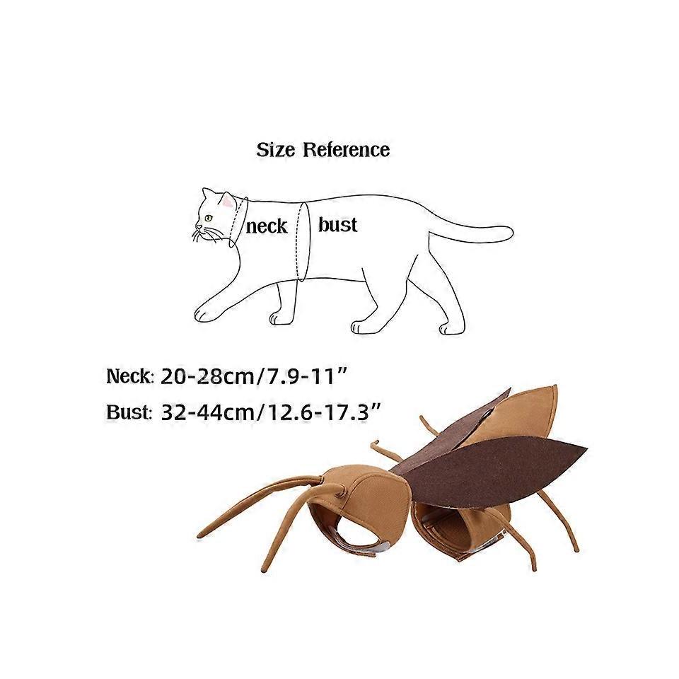 Pet Halloween Costume Cockroach Outfit Funny Dog Cat Cosplay Jumpsuit
