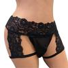 Mens Sissy Underwear Lace Thong Enhance Pouch Bikini Hollow Out Briefs Pants