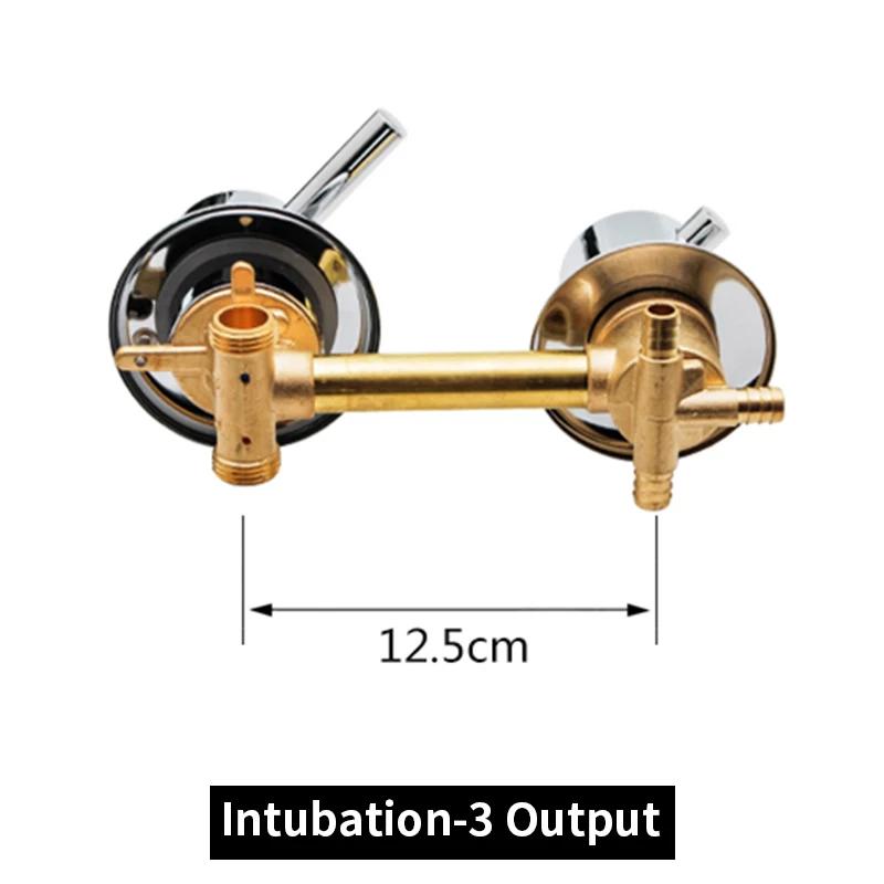 2/3/4/5 Output Hole Distance 10cm/ 12.5cm Brass Shower Room Faucet Bathroom Intubation Mixer Diverter For Shower Cabin Mixer