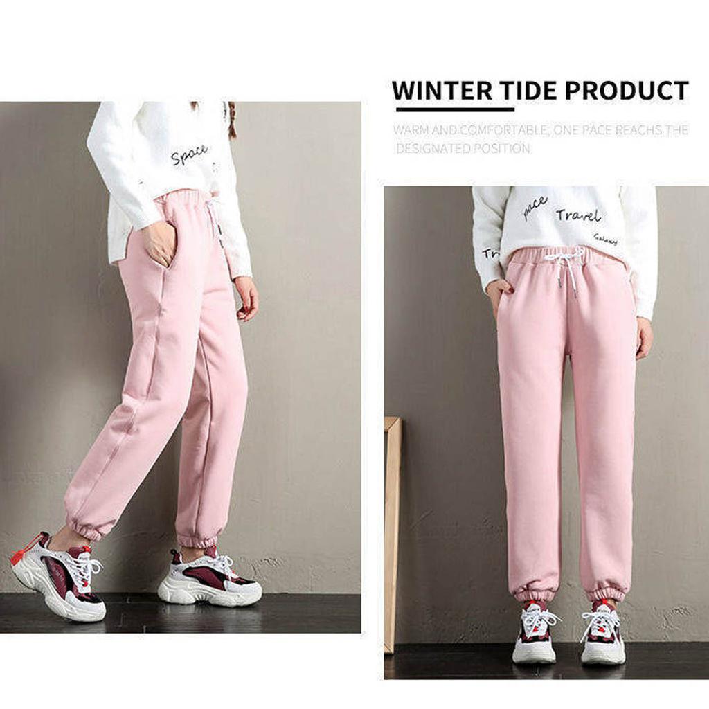 Модные женские однотонные бархатные эластичные повседневные спортивные штаны на шнуровке