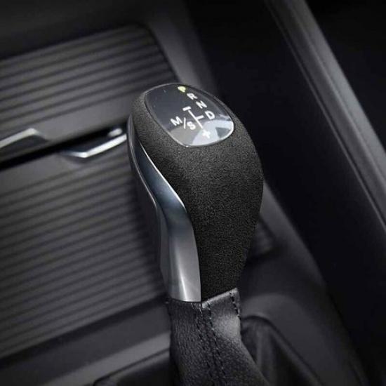 Gray Suede Leather Car Gear Shift Knob Cover Trim For BMW 1 2 Series X1 X2 16-19