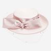 Summer sunscreen hat women's French retro flat top top hat party headgear hair accessories bow