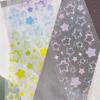 Heart Stars Stickers PET Cute Bubble Matte Sticker for Phone Camera DIY Deco Scrapbooking Journal Planner Sticker Kawaii Gift