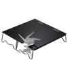 NANGGEAR Solo Kitchen Single Burner Iwatani Heat Insulation Table Solo Table Aluminum Table with Storage Bag Camping Kitchen Black Black Gear SOLO
