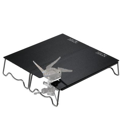 NANGGEAR Solo Kitchen Одноконфорочный стол с теплоизоляцией Iwatani, стол Solo Table из алюминия с сумкой для хранения, походная кухня, черный, черный Gear SOLO