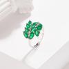 Elegant Design Natural Green Agate 925 Sterling Silver Stunning Ring for Women Lady Party Engagement Luxury Jewelry Gift