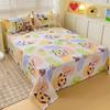 1 шт., 100% хлопковая простыня с принтом животных и двойным верхом, простыни King Size для девочек и мальчиков, детское постельное белье королевского размера King Size