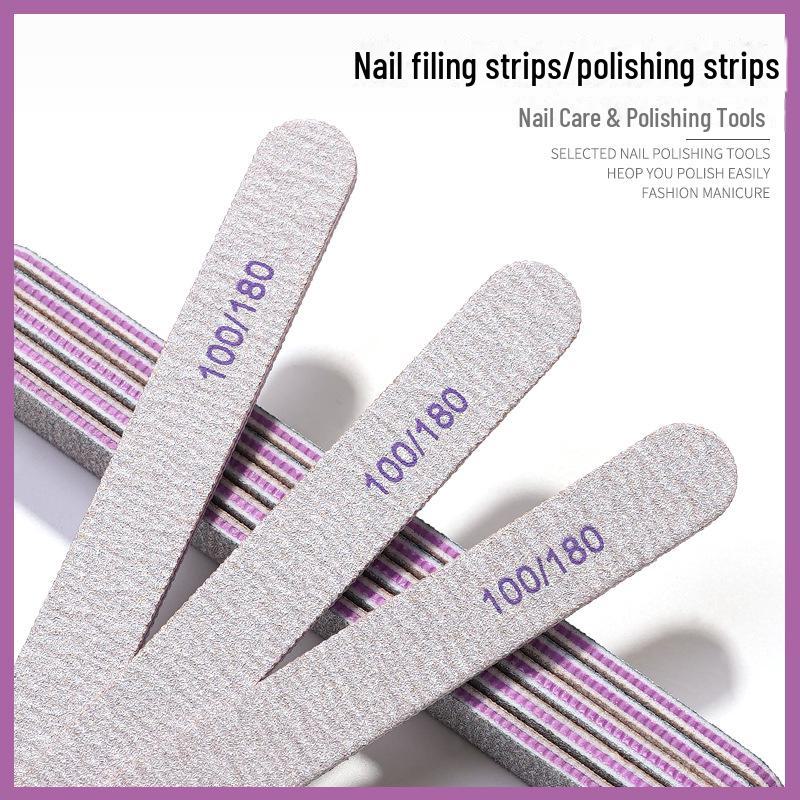 Nail Art Double-Sided Polishing Strips 100/180 Grit