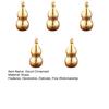 5Pcs/Set Gourd Ornament Hanging Hole Hollow Pure Brass Opening Cover Polished Gift
