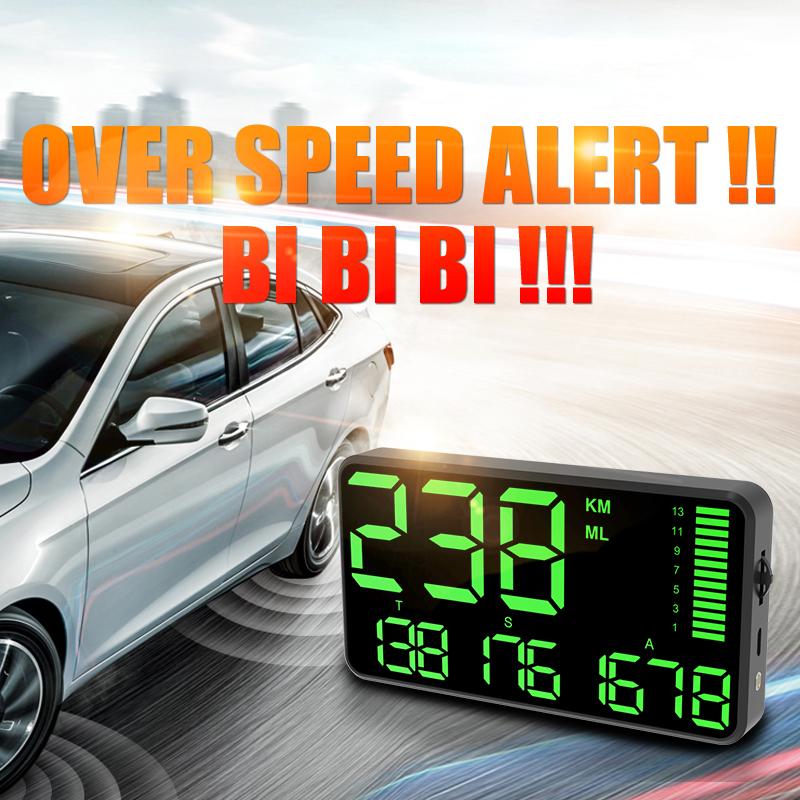 Popular GPS Speedometer Odometer Car Digital Speed Display MPH Over Speed Alarm Clock For All Vehicles C80 C90