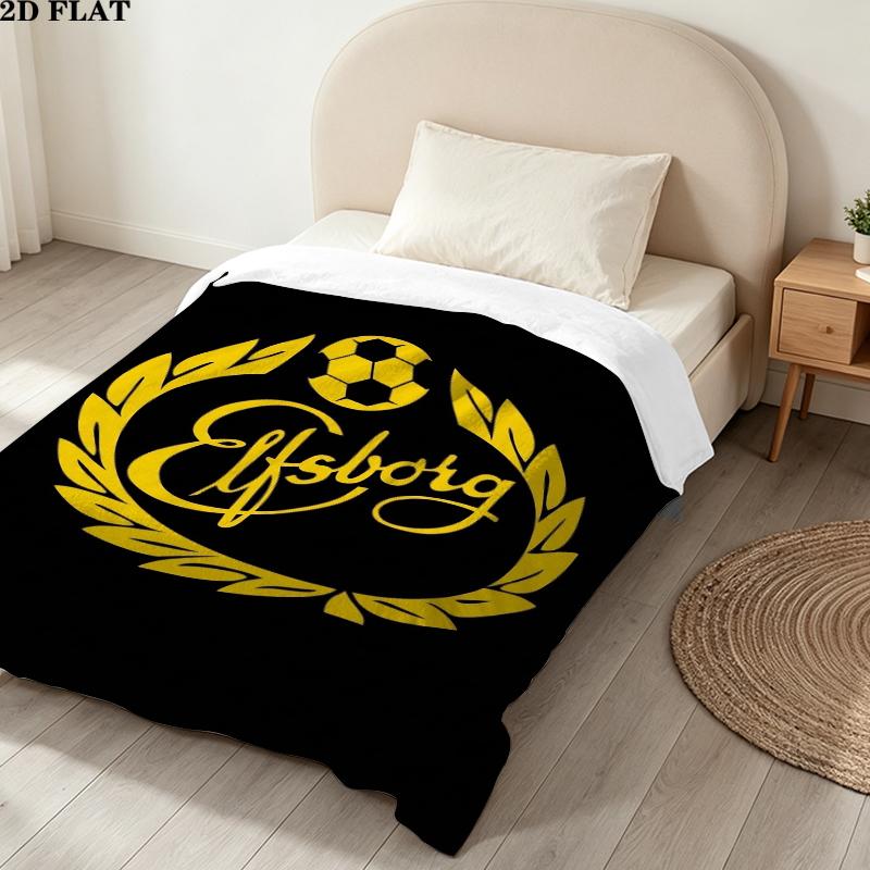 Elfsborg Print Flannel Blanket, High quality Comfortable for All Seasons, Home Decor, Warmth and Comfort, Perfect for Christmas Gifts