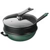 Deep Frying Pan, 30cm/32cm/34cm/36cm, with Lid, Non-stick, 5-layer Construction, Wok, Induction, Gas, and All Heat Sources, Easy To Clean, Non-stick C
