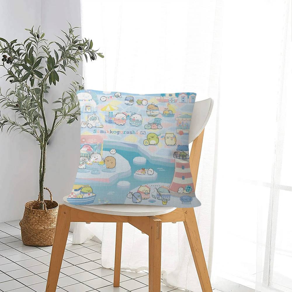 Anime Japan Sumikkogurashi Pillow Cushion Cover Pillowcase Living Room Sofa Home Decor