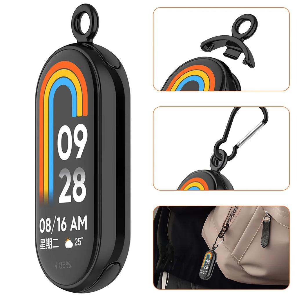 Подвеска Ожерелье Для Часов Xiaomi Mi Band 8 Подвесная Цепочка Браслет на Шею Ремешок Для mi band 9 Металлическая Цепочка из Нержавеющей Стали Застежка