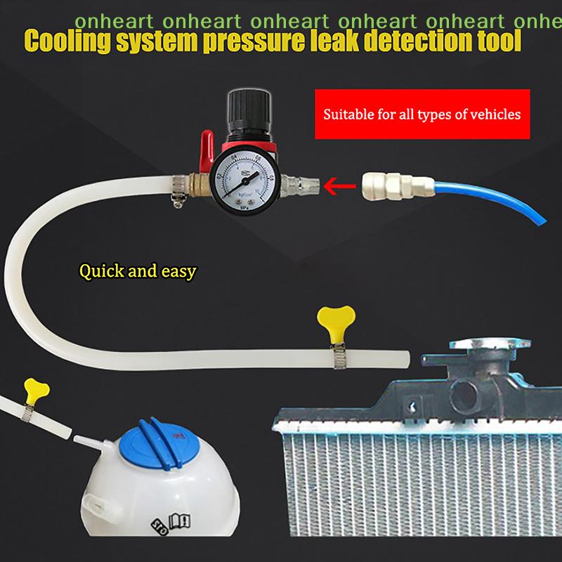 [C]Auto Coolant Water Tank Leakage Detector Universal Pressure Tester Gauge Car Cooling System Tester Radiator Durable