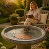Decorative Garden Water Disc Bird Bath Copper Disc Purification 3 or 4 Point Support Pet Fountain Cleaning Tool Bowl Livestock Trough for