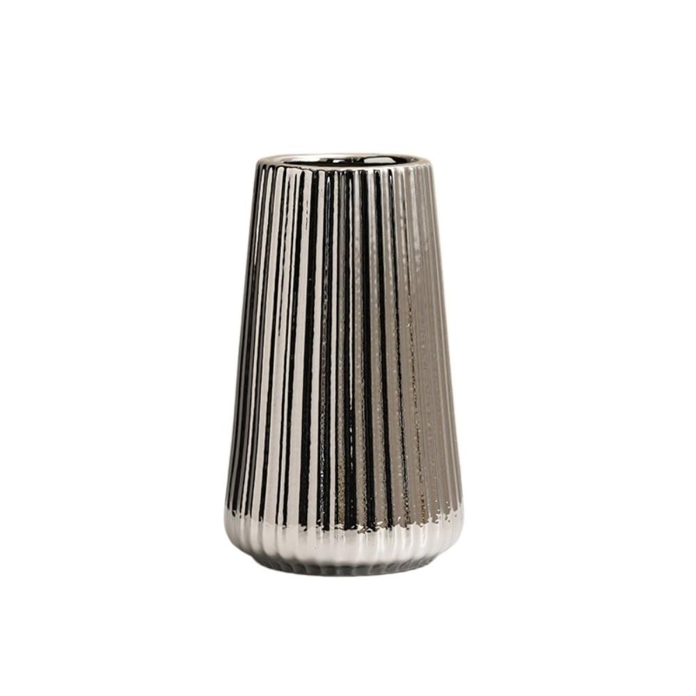 Floral Arrangement Flowerpot Minimalism Tabletop Decor Ceramic Electroplated Vase Home Decor
