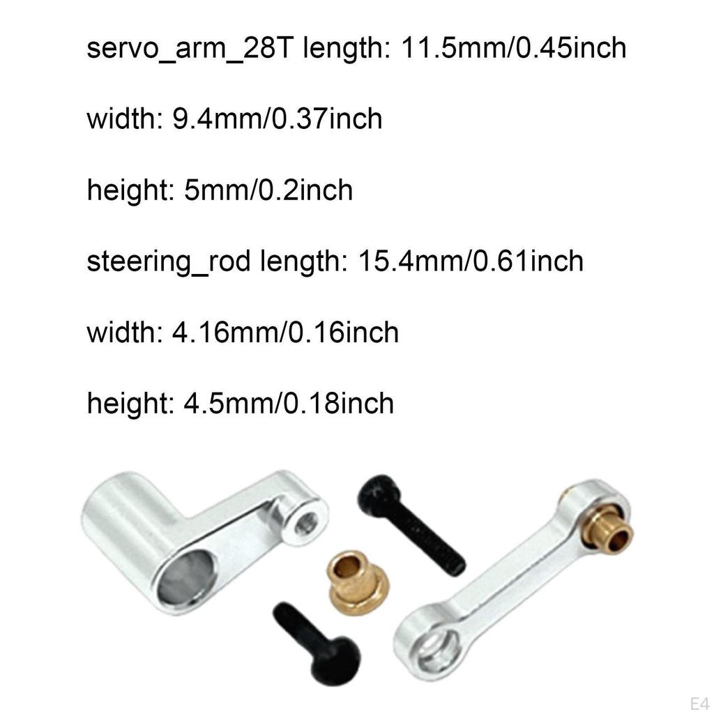 28T Servo Arm for RC Car, Steering Linkage, High-performance Aluminum Accessories 1:24 Scale