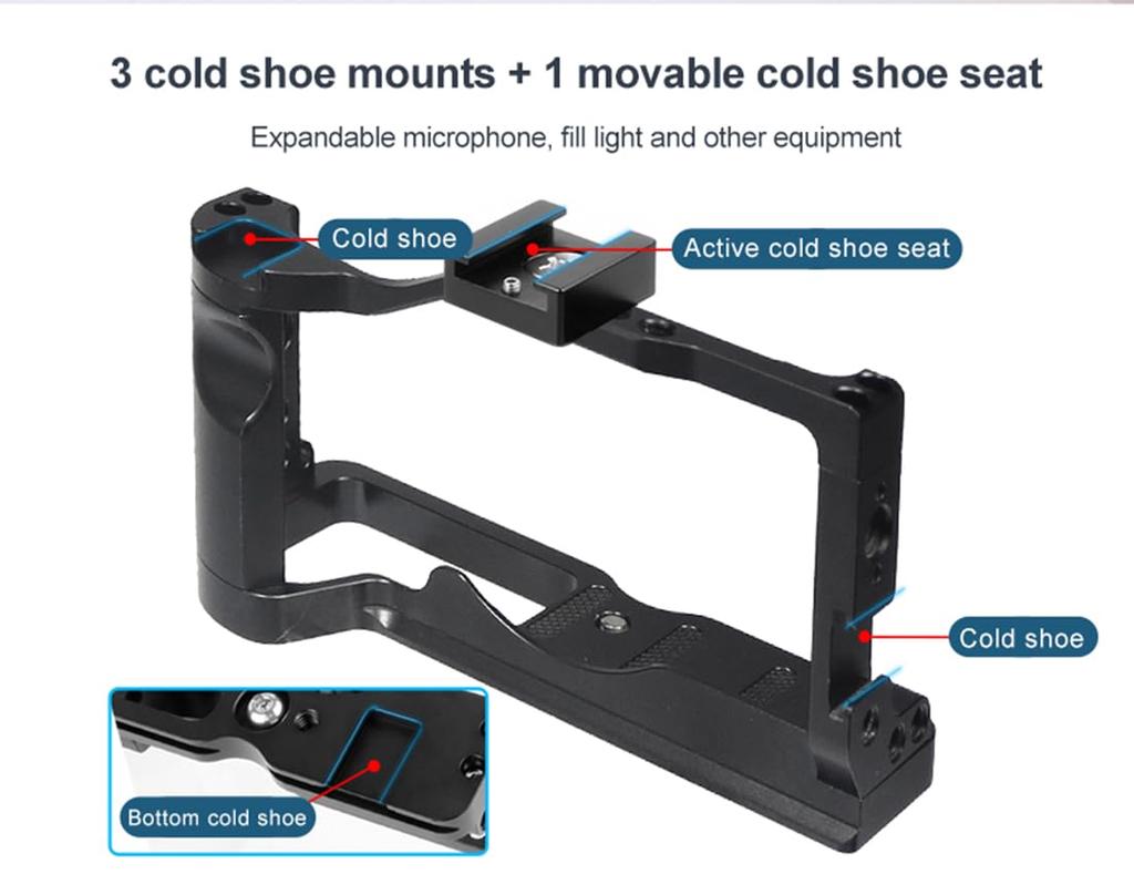 FEICHAO CNC M6 Mark II Клетка для камеры, плотно прилегающая оснастка с креплением для холодного башмака для стабилизатора Canon EOS M6 Mark II