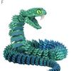 3D-печатная шарнирная змея, гибкая змея, украшение с зубами, игрушка для снятия стресса с домашнего питомца, декор для домашнего офиса