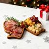 Wooden Snack Tray Bow Design Charcuterie Board Multi-Purpose Serving Platter for Candy Cookies Fruits Party Bar Party Supplies