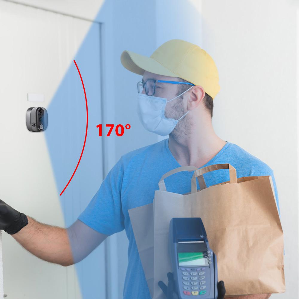 4,3-дюймовый видеодомофон Tuya 1080P WiFi для квартиры, 120-градусный обзор, камера-глазок ночного видения, обнаружение движения, 2-сторонняя аудиосвязь