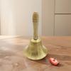 Wooden Handle Solid Brass Call Bell Multi-Purpose Brass Ringing Handbells  Wedding Ceremony