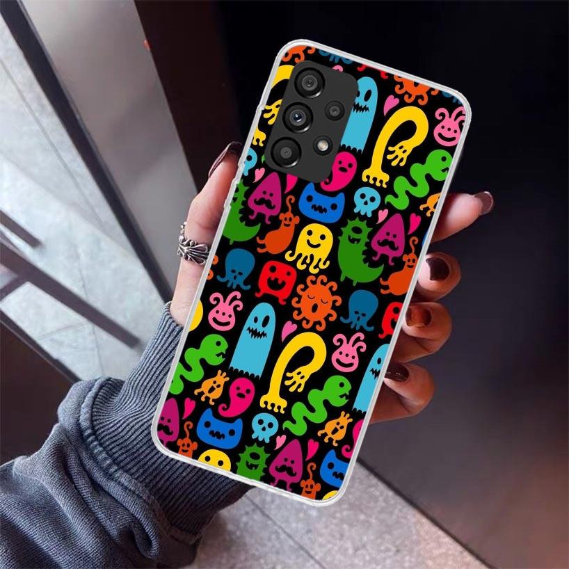 Simple Pattern Graffiti Phone Case For Samsung Galaxy A17 A16 A15 A14 A13 A57 A56 A55 A54 A53 A37 A36 A35 A34 A33 A26 A25 A24 A2