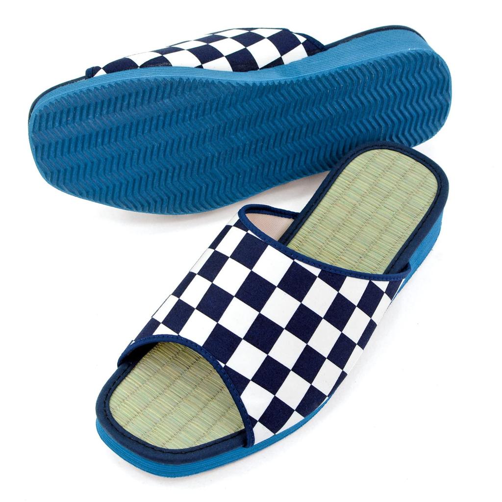 Takeharu Tatami Made In Size Indoor Tatami Igusa Checkered Pattern XXL Men's Slippers, Japan, 3L, Large, Sandals, Mat, Grass, (600),